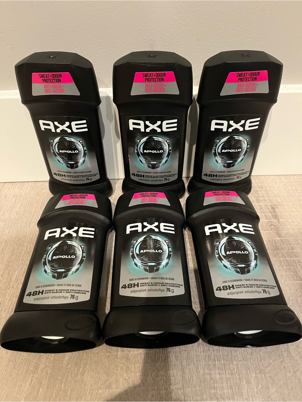 Axe Apollo Men's Antiperspirant Deodorant Stick - 76g (Lot of 6)
